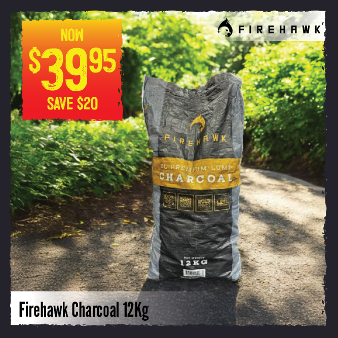 Now $39.95 Save $20 Firehawk Charcoal 12Kg | Shop Now
